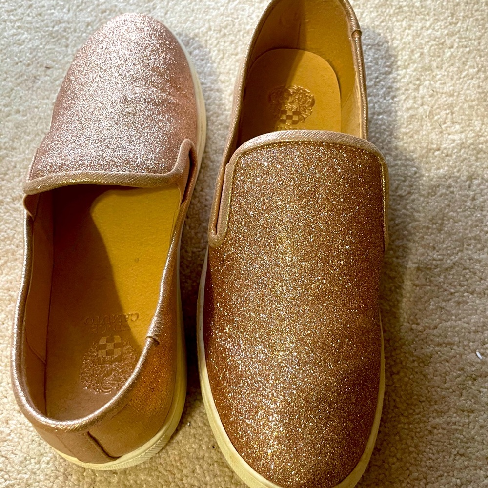 Vince Camuto gold sparkle flats